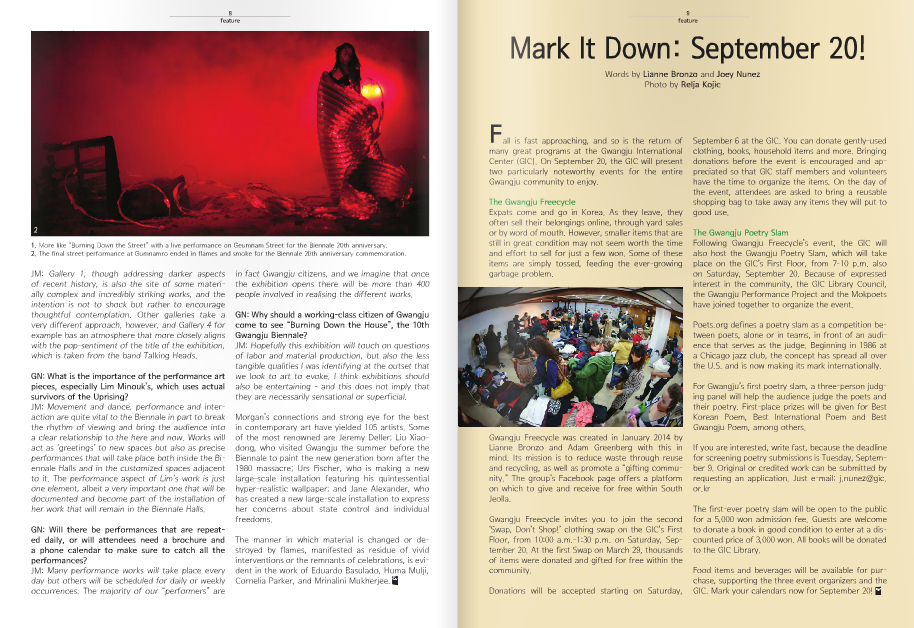 Mark It Down: September 20! Gwangju News September 2014